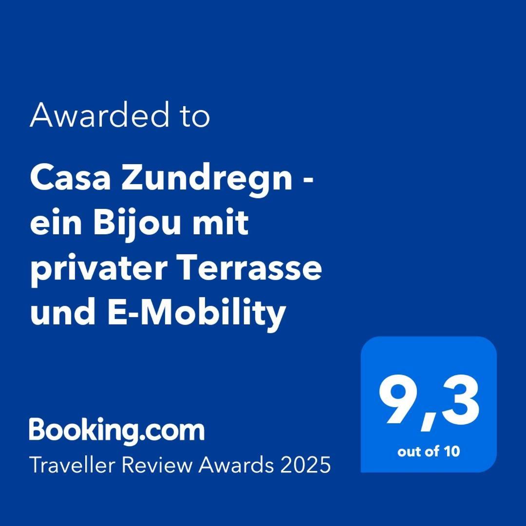 萨沃宁Casa Zundregn - Ein Bijou Mit Privater Terrasse Und E-Mobility公寓 外观 照片